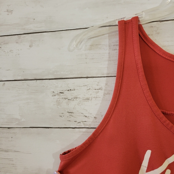 Rue 21 Kinda Don't Care Hi Low Tank Top Size Medium - Picture 3 of 7